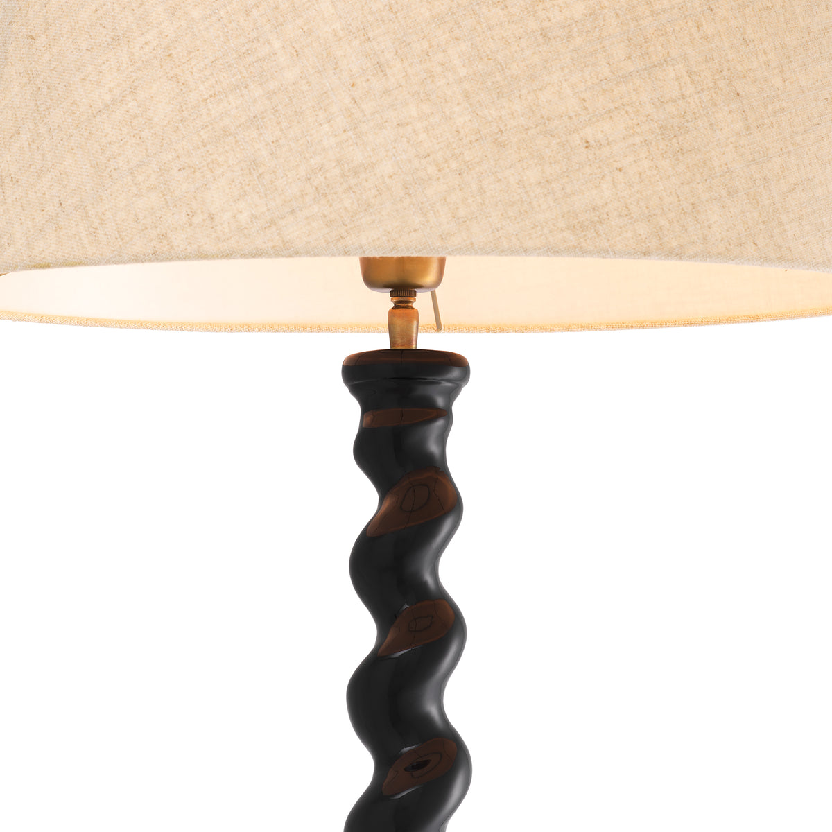 Floor Lamp Massimo Piano Black Finish Incl Shade Eichholtz