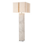 Floor Lamp Division Raku Ceramic Crackled White Incl Shade Eichholtz