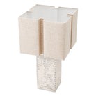 Table Lamp Division Raku Ceramic Crackled White Incl Shade Eichholtz