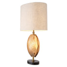 Table Lamp Nuria Vintage Brass Fnish Handmade Glass Incl Shade Eichholtz