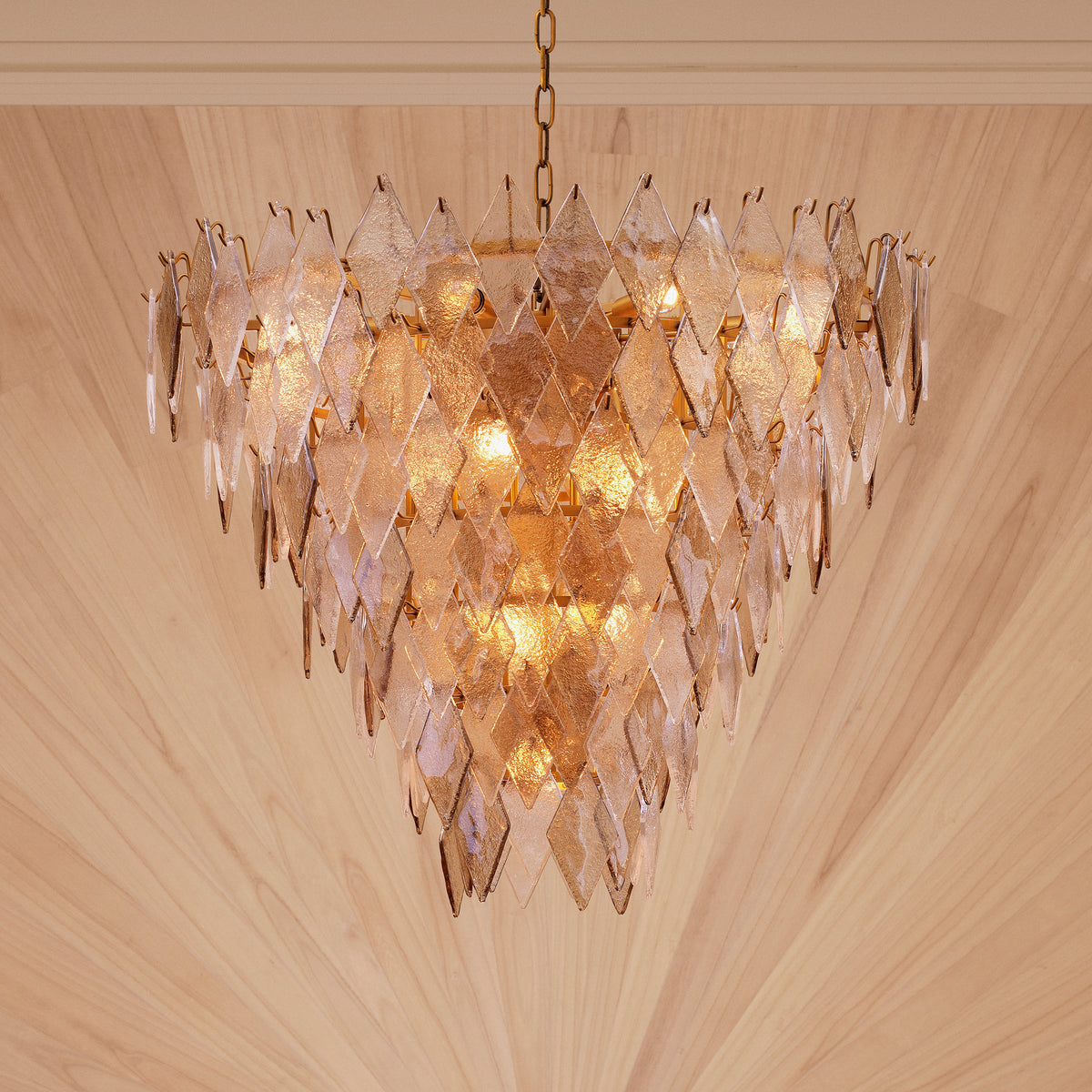 Chandelier Rhombus Large Antique Brass Finish Eichholtz