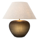 Table Lamp Bayly Stone Finish Incl Linen Mix Shade Eichholtz