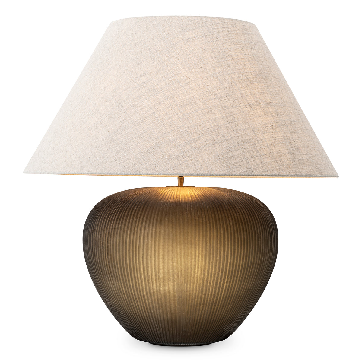 Table Lamp Bayly Stone Finish Incl Linen Mix Shade Eichholtz