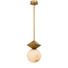 Pendant Elko Antique Brass Finish Alabaster Eichholtz