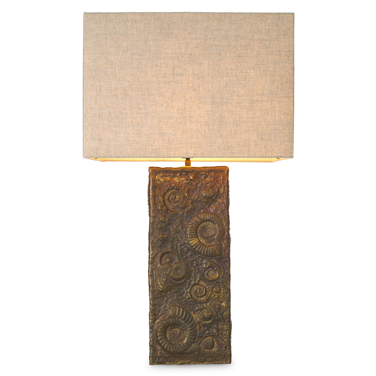 Table Lamp Kamari Vintage Brass Finish Incl Shade Eichholtz