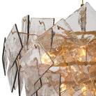 Chandelier Biltmore Antique Brass Finish Light Smoke Glass Eichholtz
