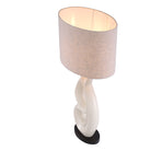 Table Lamp Macias Crackled White Ceramic Incl Shade Eichholtz