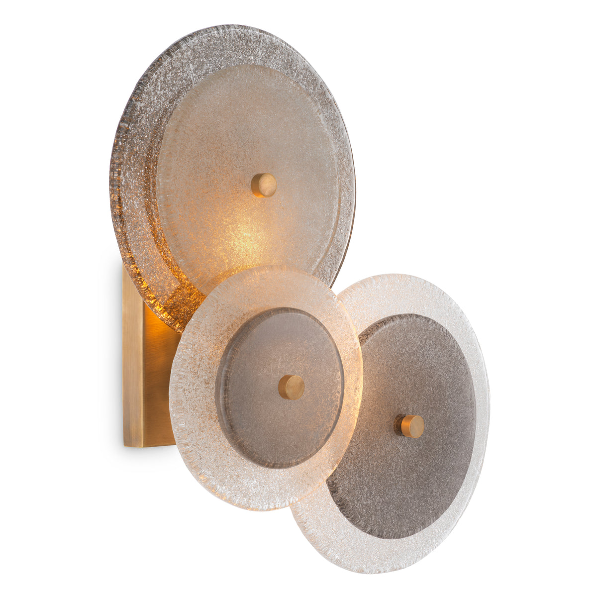 Wall Lamp Hyde Vintage Brass Finish Handmade Glass Eichholtz