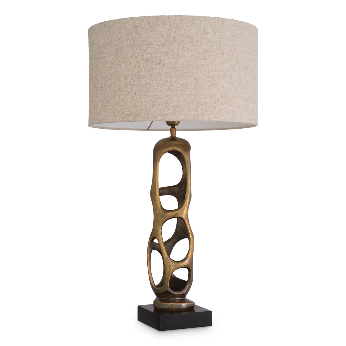 Table Lamp Kearny Vintage Brass Finish Incl Shade Eichholtz