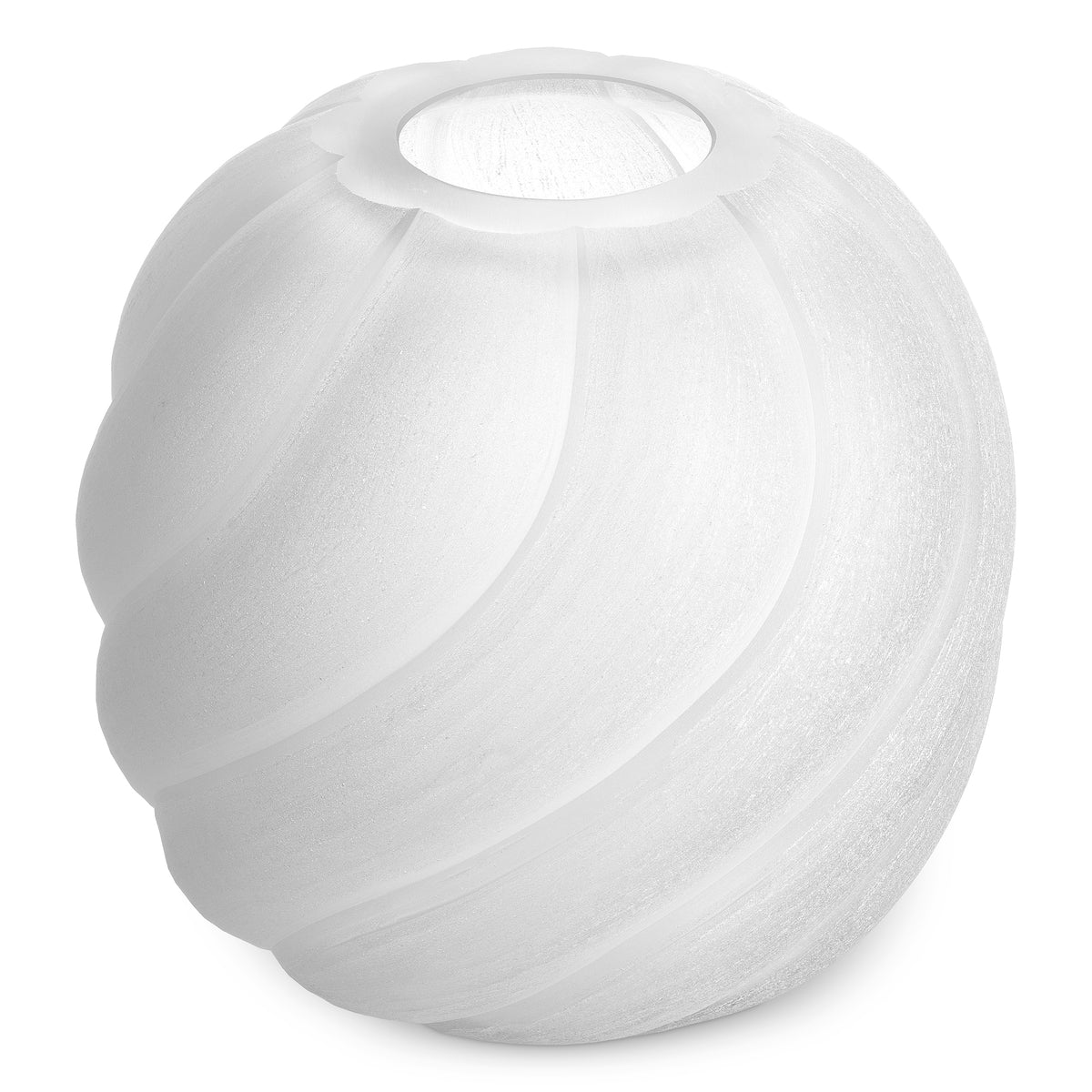 Vase Sicilia Small White Glass Eichholtz