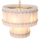 Chandelier Ruby Small Alabaster Antique Brass Finish Alabaster Eichholtz