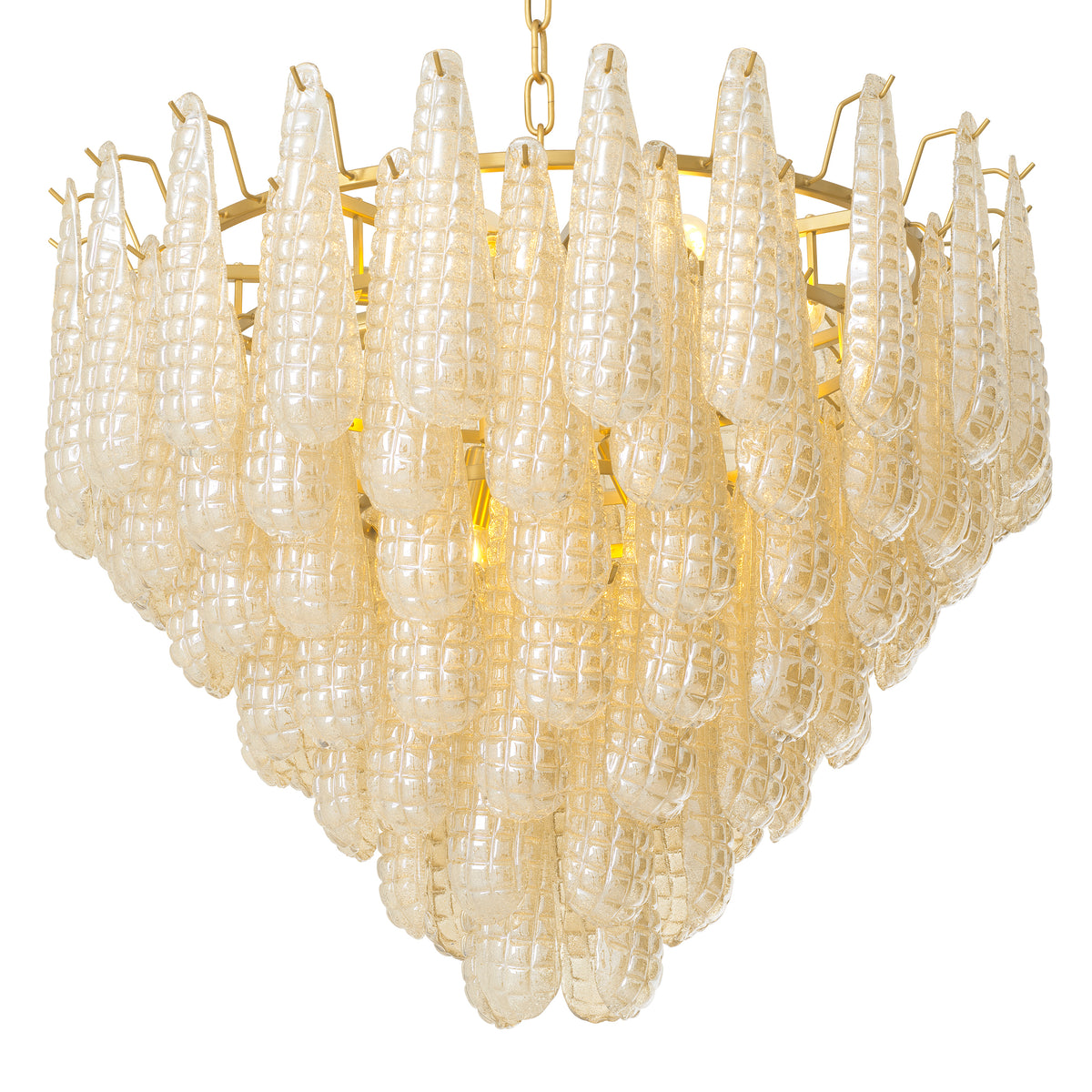Chandelier Chaves Large Champagne Colored Glass Eichholtz