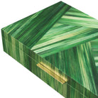 Box Harvard Straw Marquetry Green Eichholtz