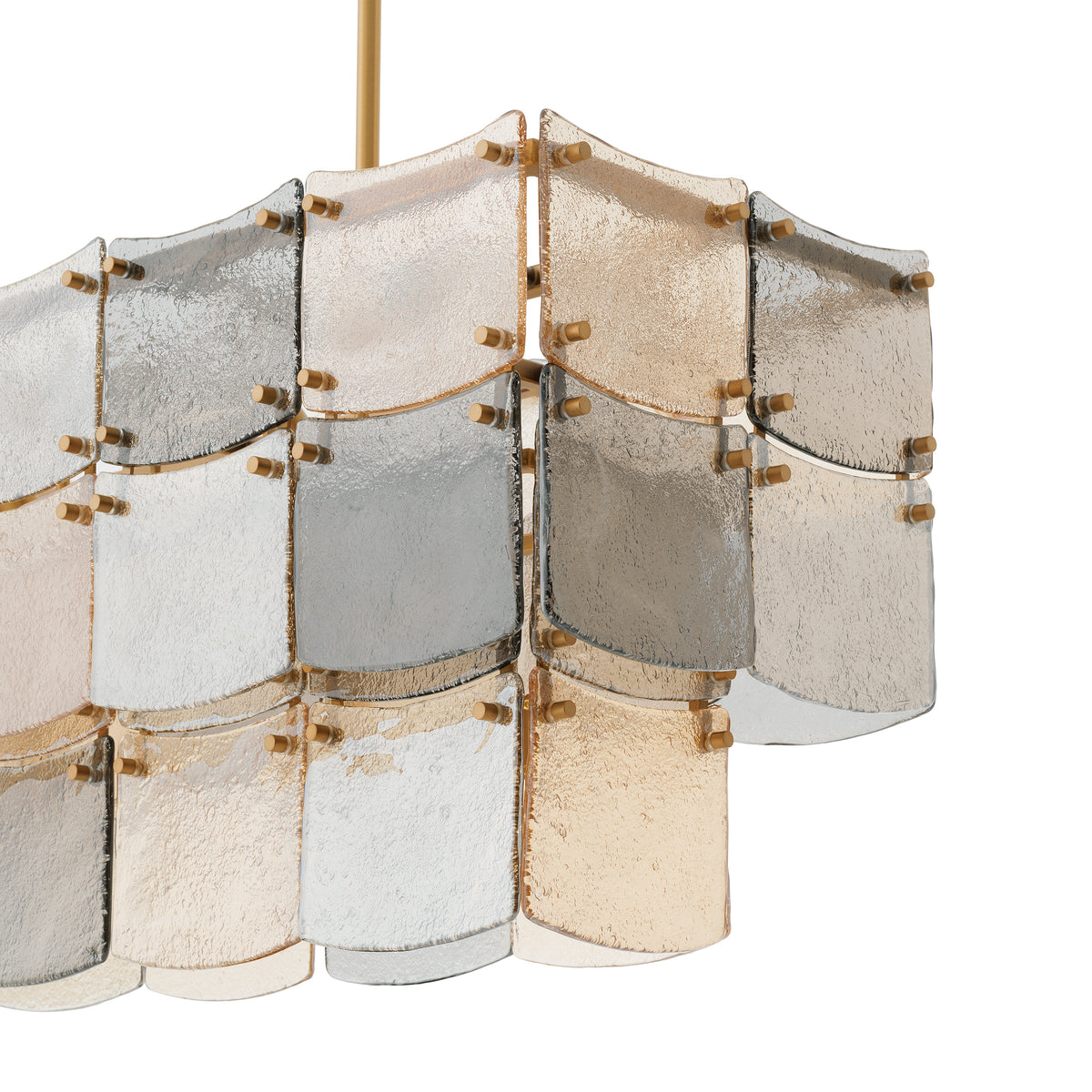Chandelier Laurent Rectangular Antique Brass Finish Eichholtz