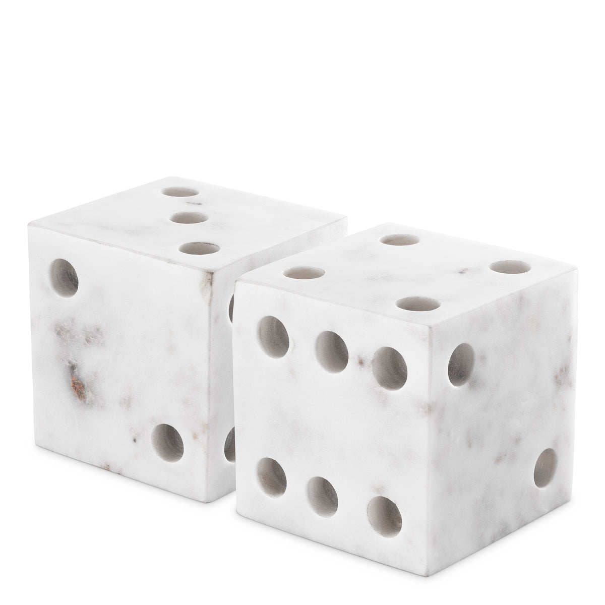 Desk Accessory Visa White Marble Set Of 2 Eichholtz