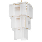Chandelier Giardano Clear And Frosted Glass Antique Brass Finish Eichholtz