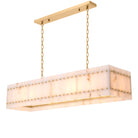 Chandelier Ruby Rectangular Alabaster Antique Brass Finish Eichholtz