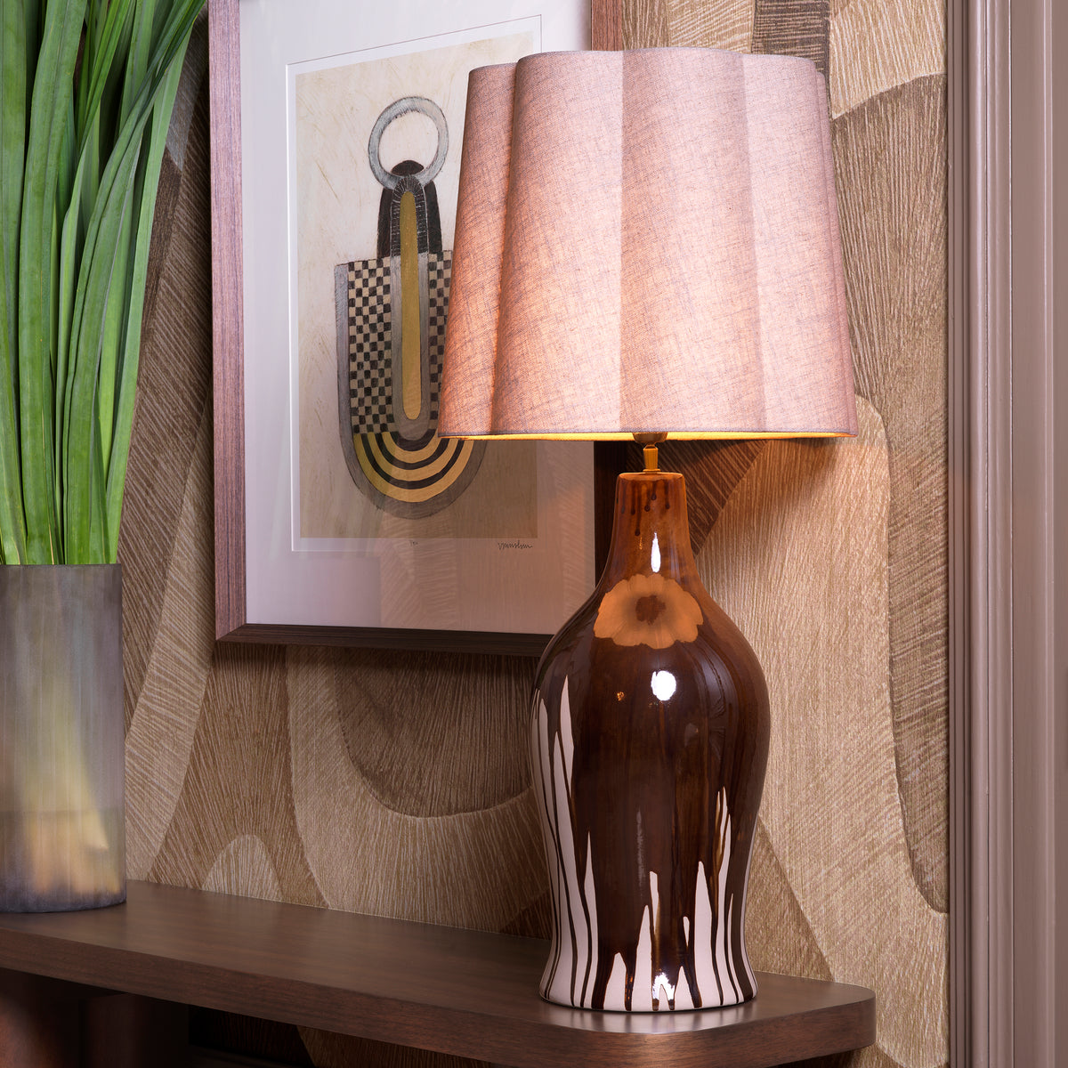 Table Lamp Beatriz Brown Finish Incl Shade Eichholtz