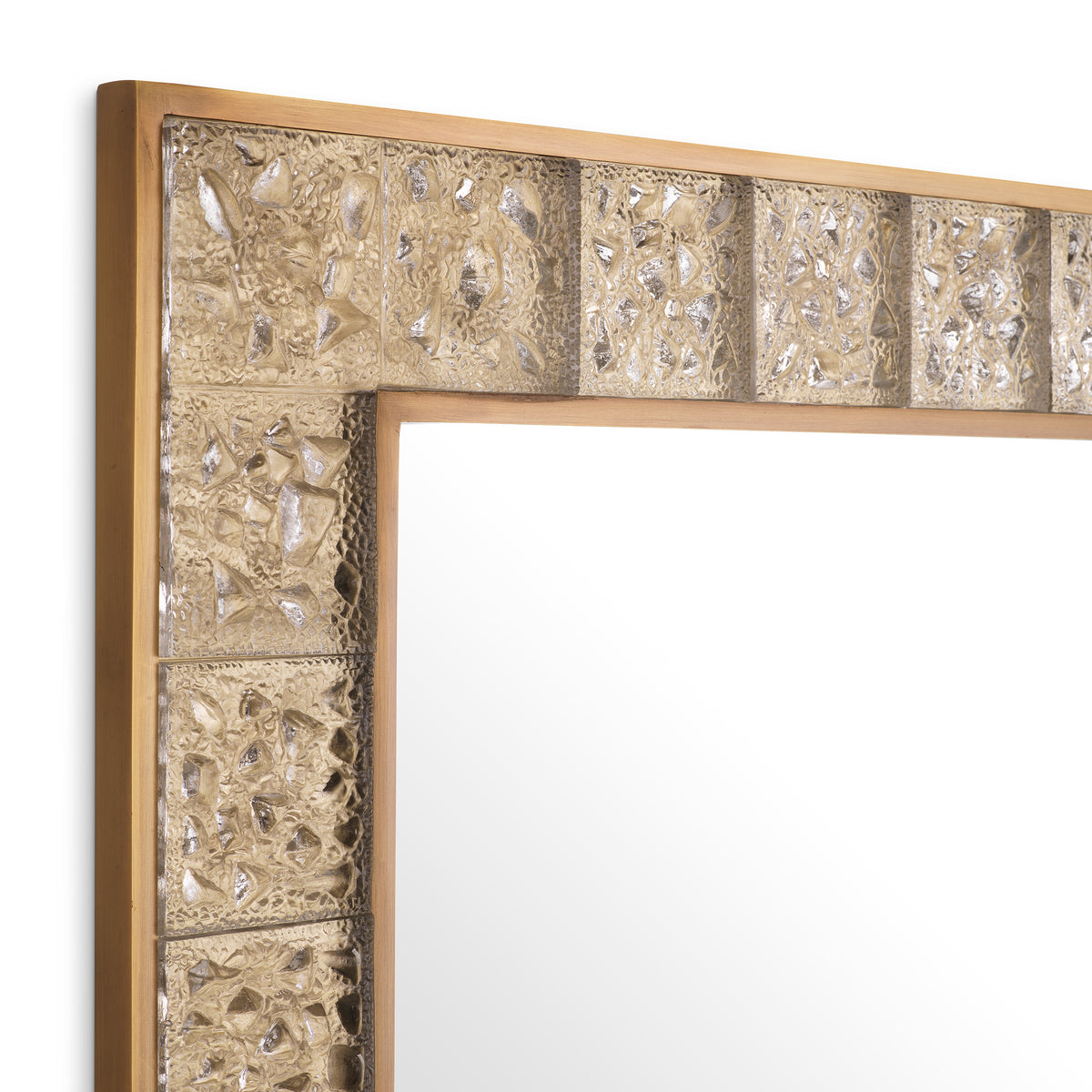 Mirror Mellot Square Vintage Brass Finish Eichholtz