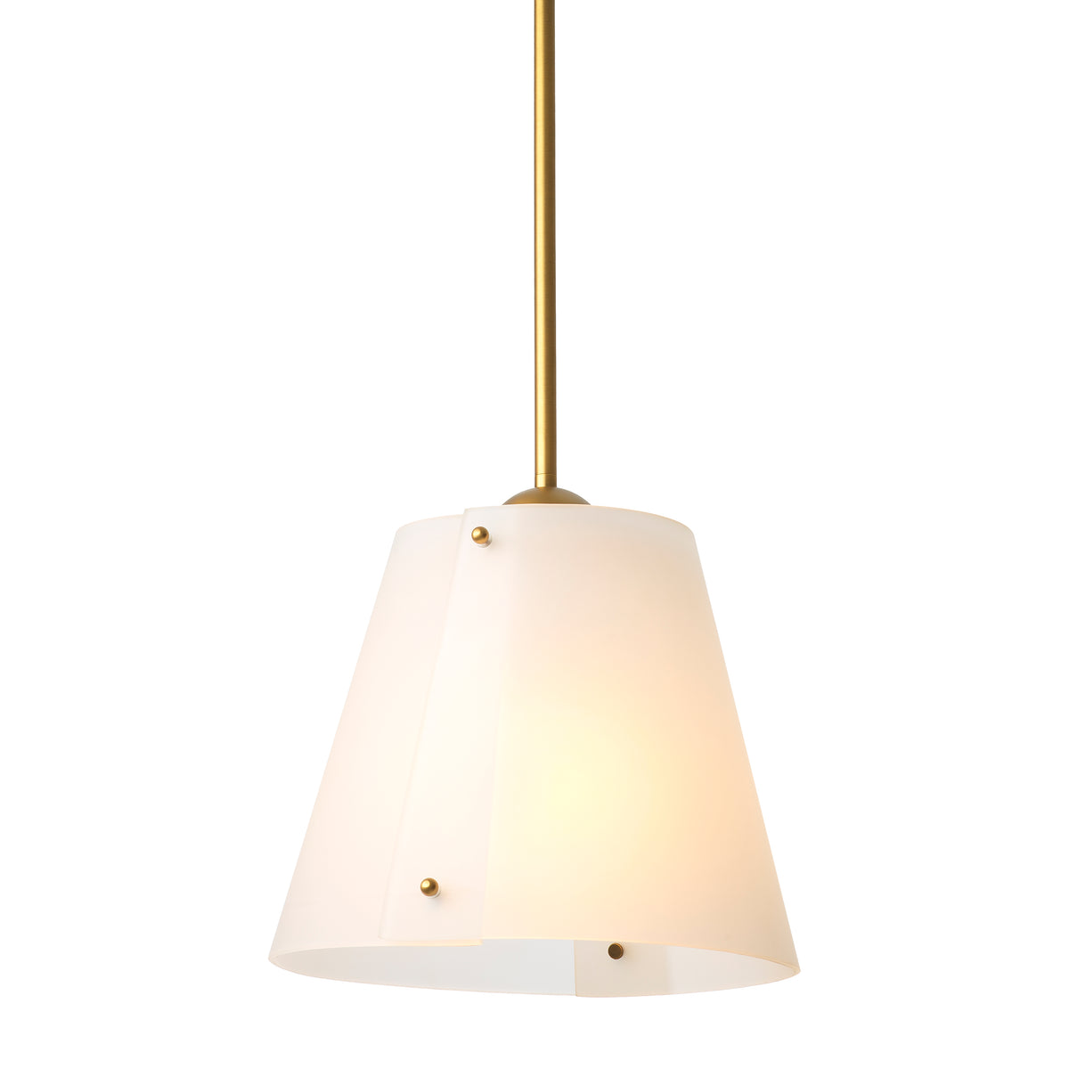 Pendant Trianon Antique Brass Finish White Glass Eichholtz