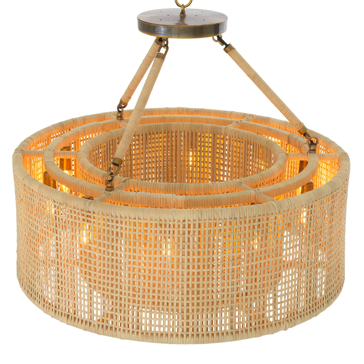 Chandelier Bernardi Natural Rattan Eichholtz