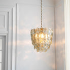 Chandelier Elias Vintage Brass Finish Clear Glass Eichholtz