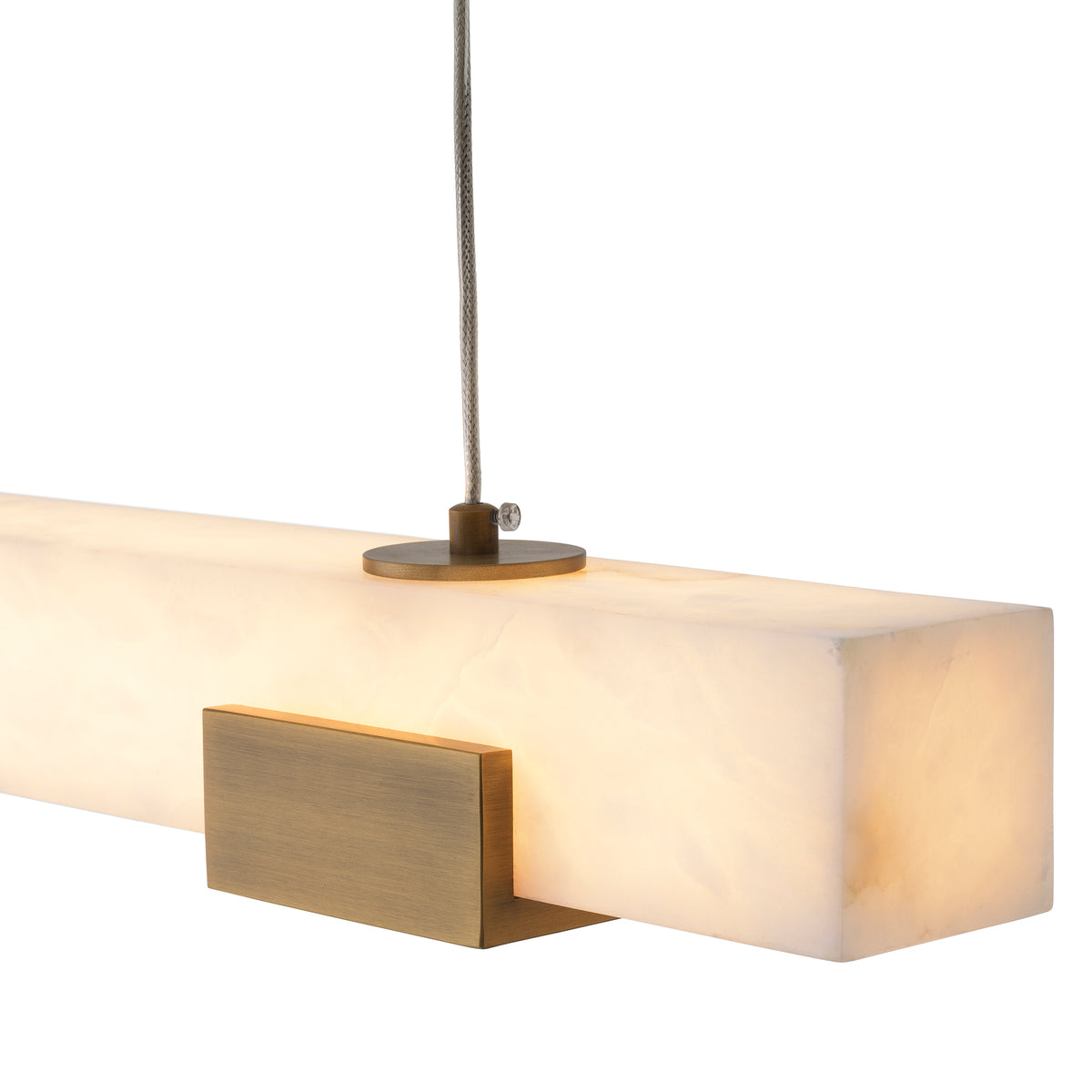 Chandelier Furore Antique Brass Finish Alabaster Eichholtz