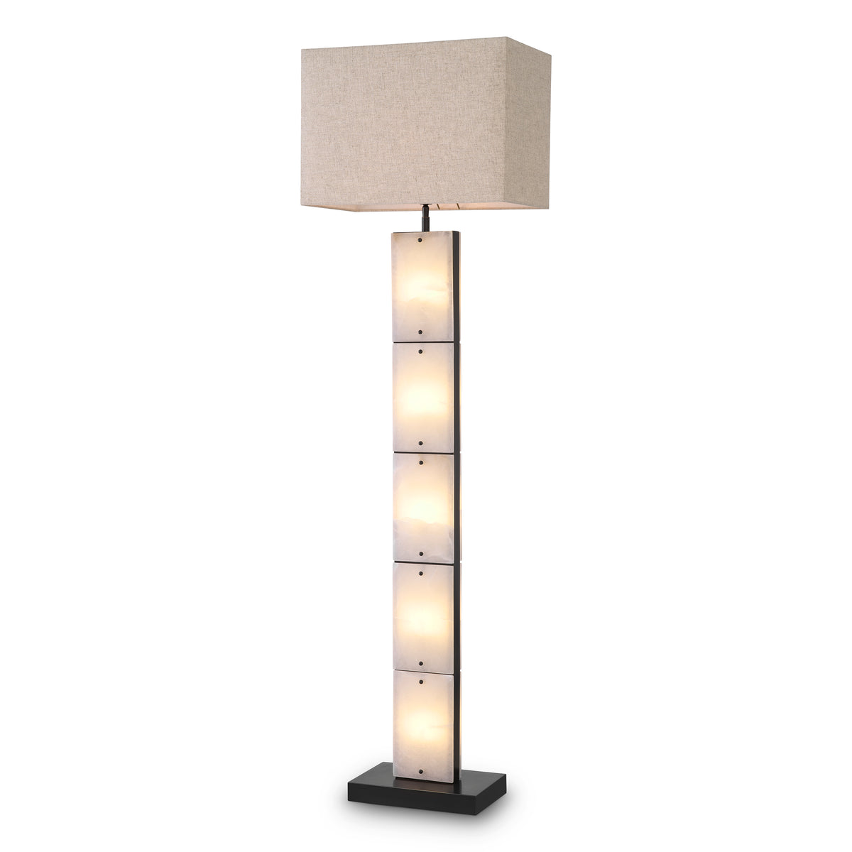 Floor Lamp Ortiz Bronze Highlight Finish Alabaster Incl Shade Eichholtz