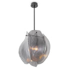 Chandelier Hibis Small Bronze Finish Smoke Glass Eichholtz