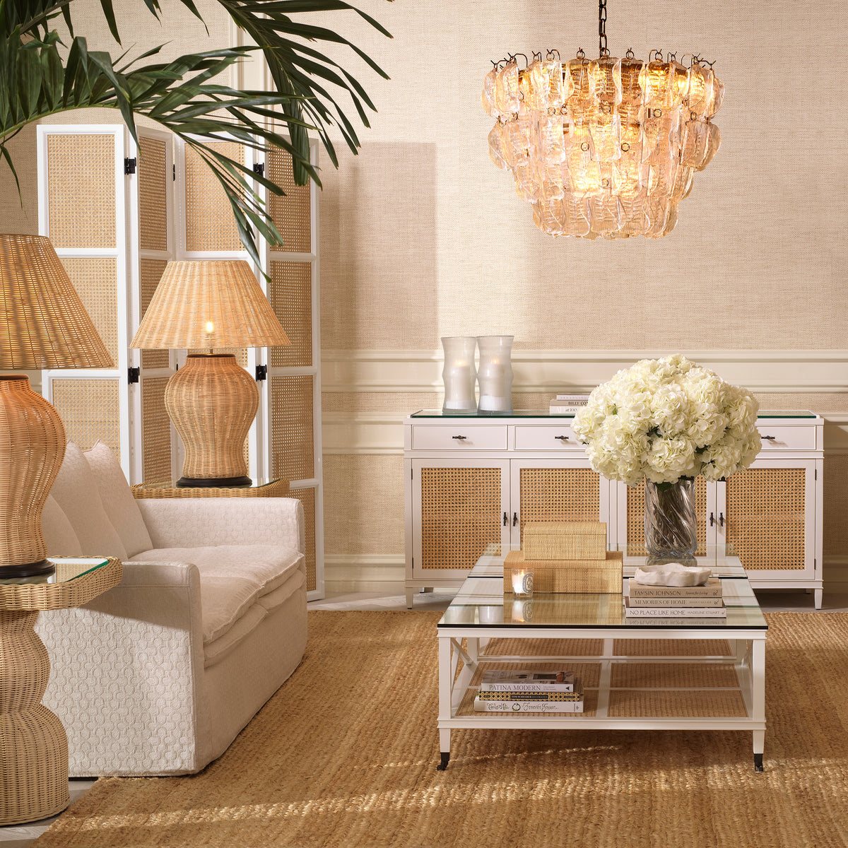 Chandelier Solange Clear Glass Eichholtz