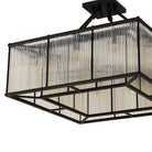 Ceiling Lamp Bernardi Square Bronze Highlight Finish Eichholtz