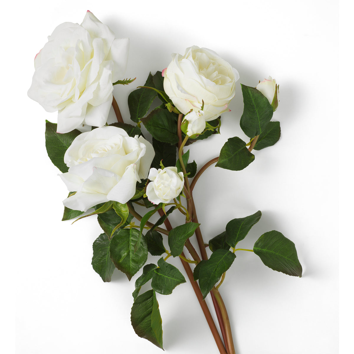 Bouquet Of Roses Three Tone White Real Touch 72 Pieces / 3 Varieties Eichholtz
