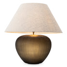 Table Lamp Bayly Stone Finish Incl Linen Mix Shade Eichholtz