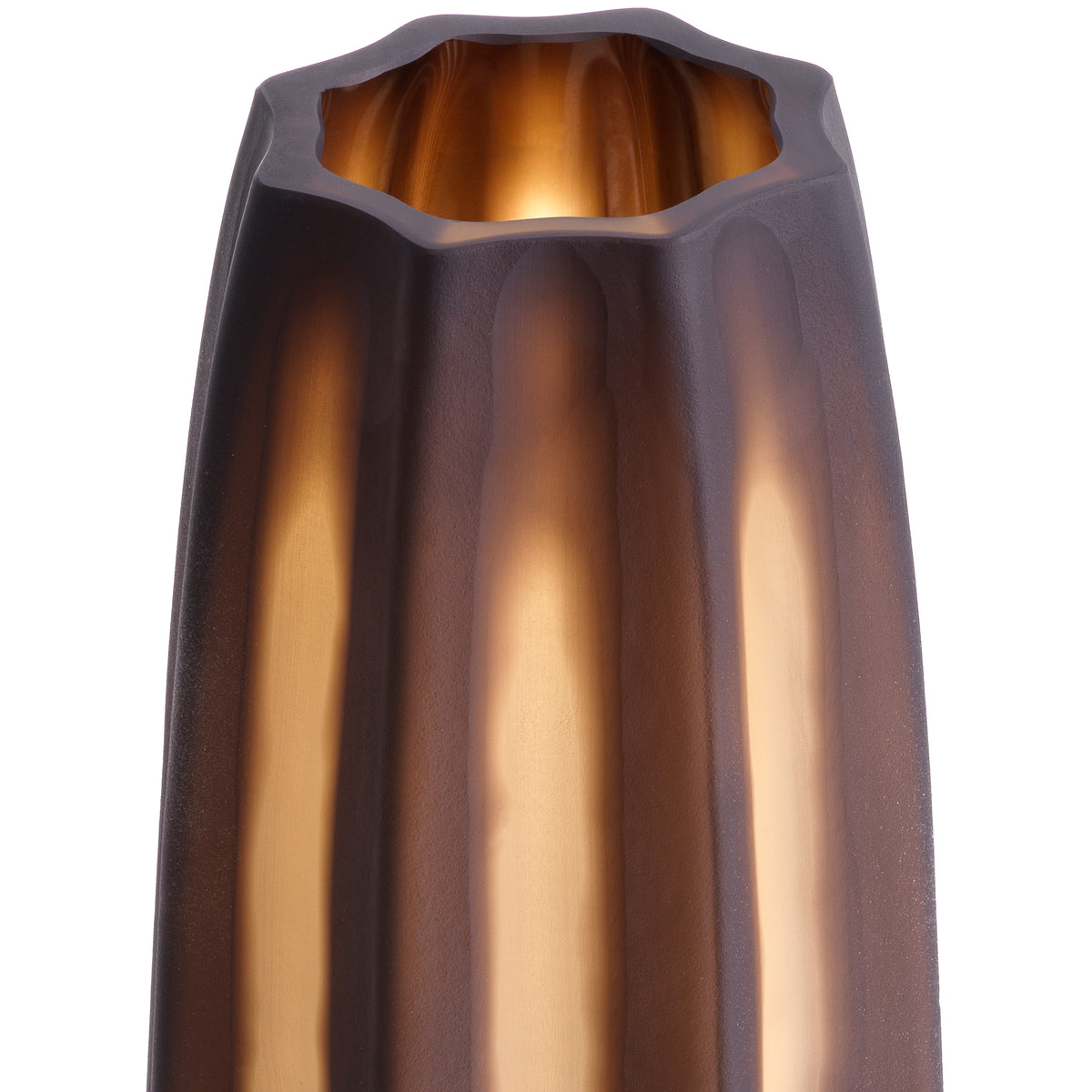 Vase Tiara Large Dark Brown Glass Eichholtz