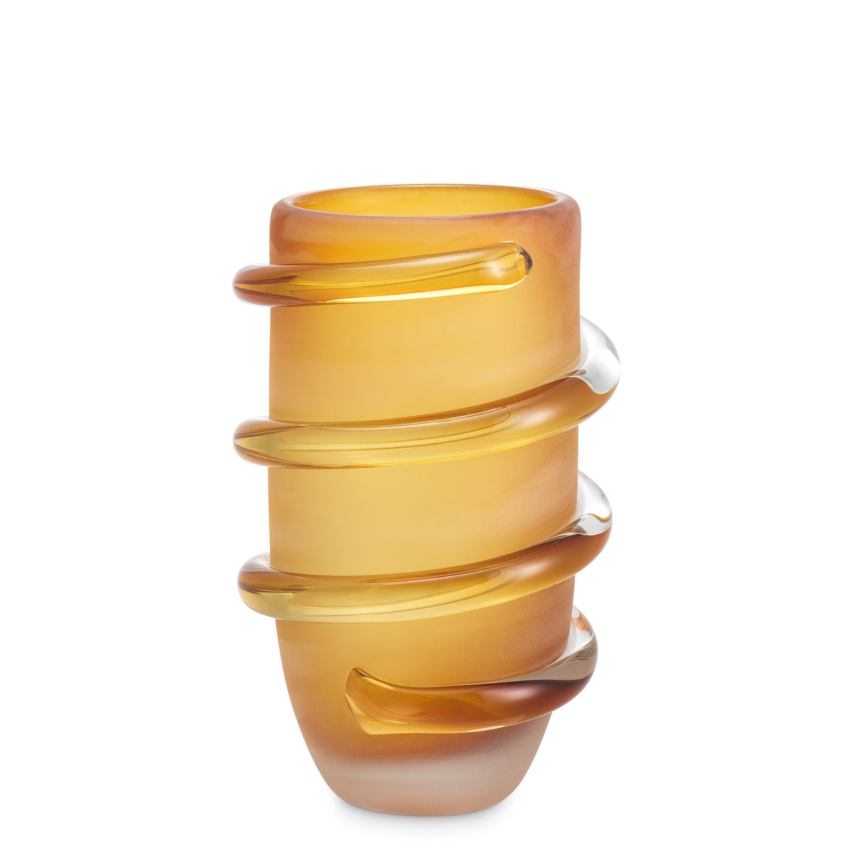 Vase Eliano Small Frosted Amber Glass Eichholtz