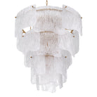 Chandelier Asinara Large Clear Textured Glass Eichholtz