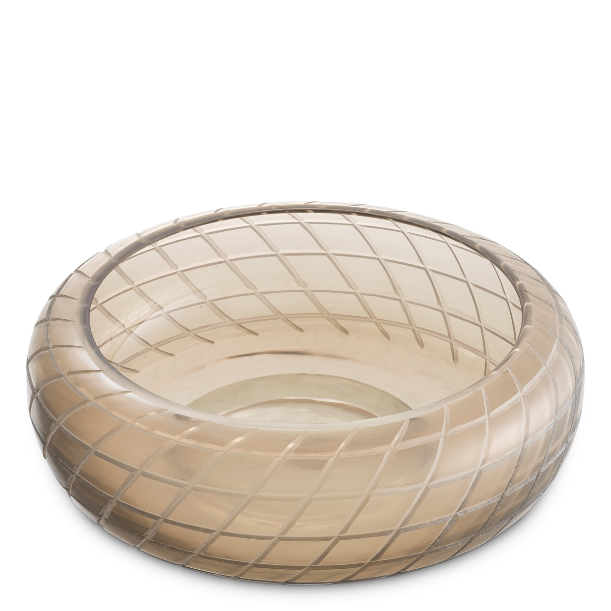 Bowl Tarano Matte Sand Color Glass Eichholtz