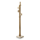 Coatrack Amadora Vintage Brass Finish Travertine Eichholtz