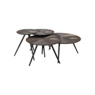 Quadra Bronze Metal Coffee Table Set of 4 by Richmond Interiors