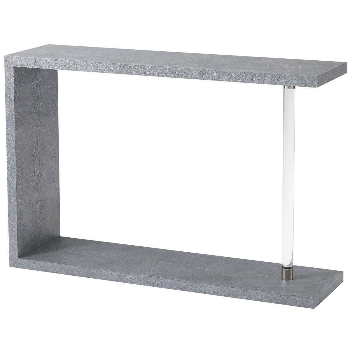Phenomenon Console Table in Faux Shagreen by Theodore Alexander