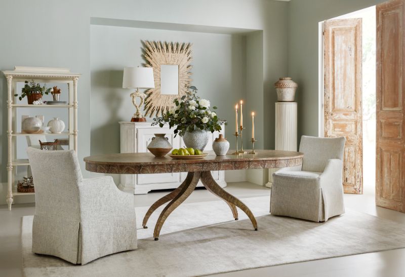Newman Dining Table in Natural Mahogany - 162.5-223.5cm by Theodore Alexander