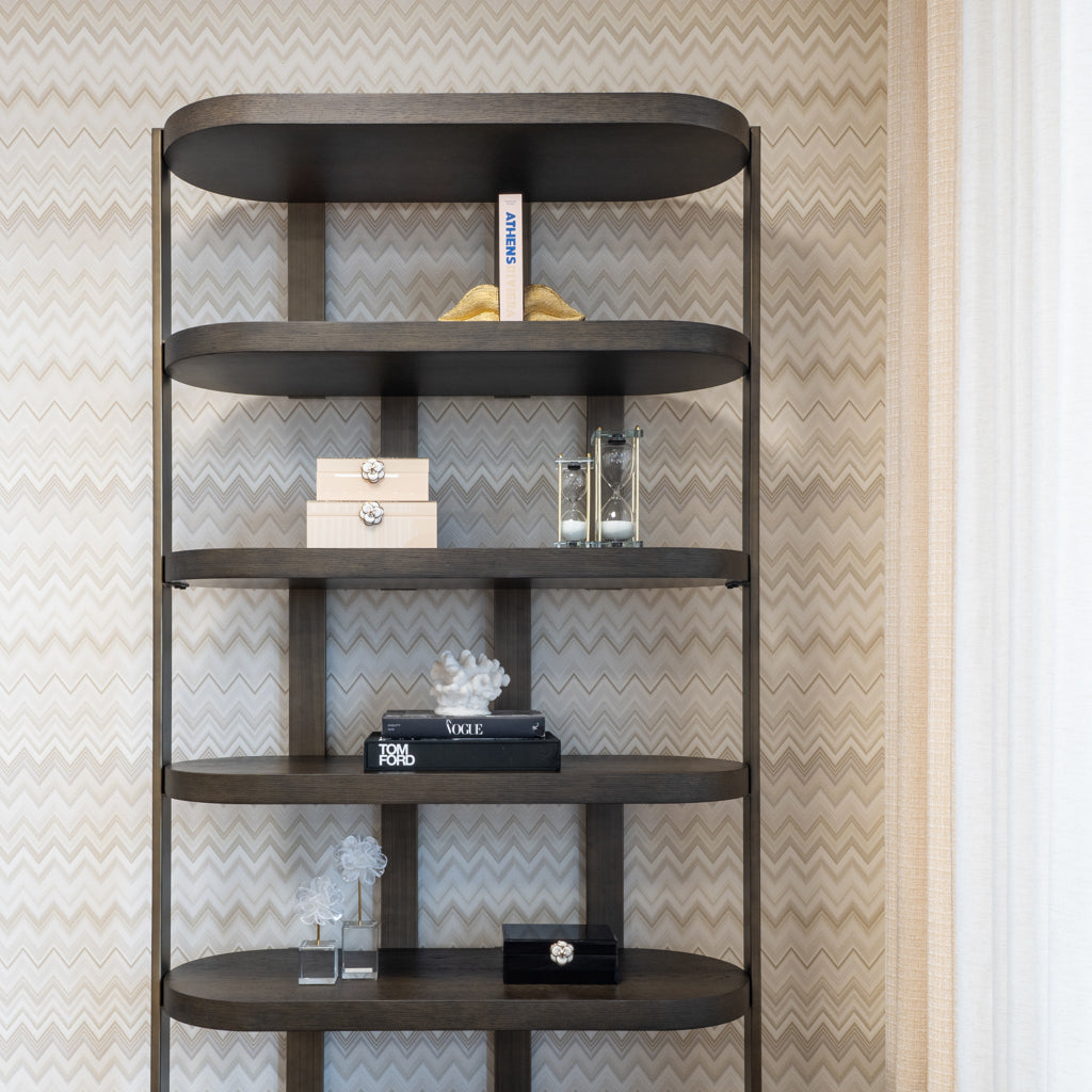 Ellington Brown Oak Veneer Display Cabinet by Richmond Interiors