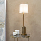 Herta Antique Brass Table Lamp by RV Astley