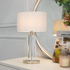 Lisle Clear Crystal & Nickel Finish Table Lamp by RV Astley