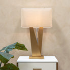 Cabra Antique Brass Table Lamp by RV Astley