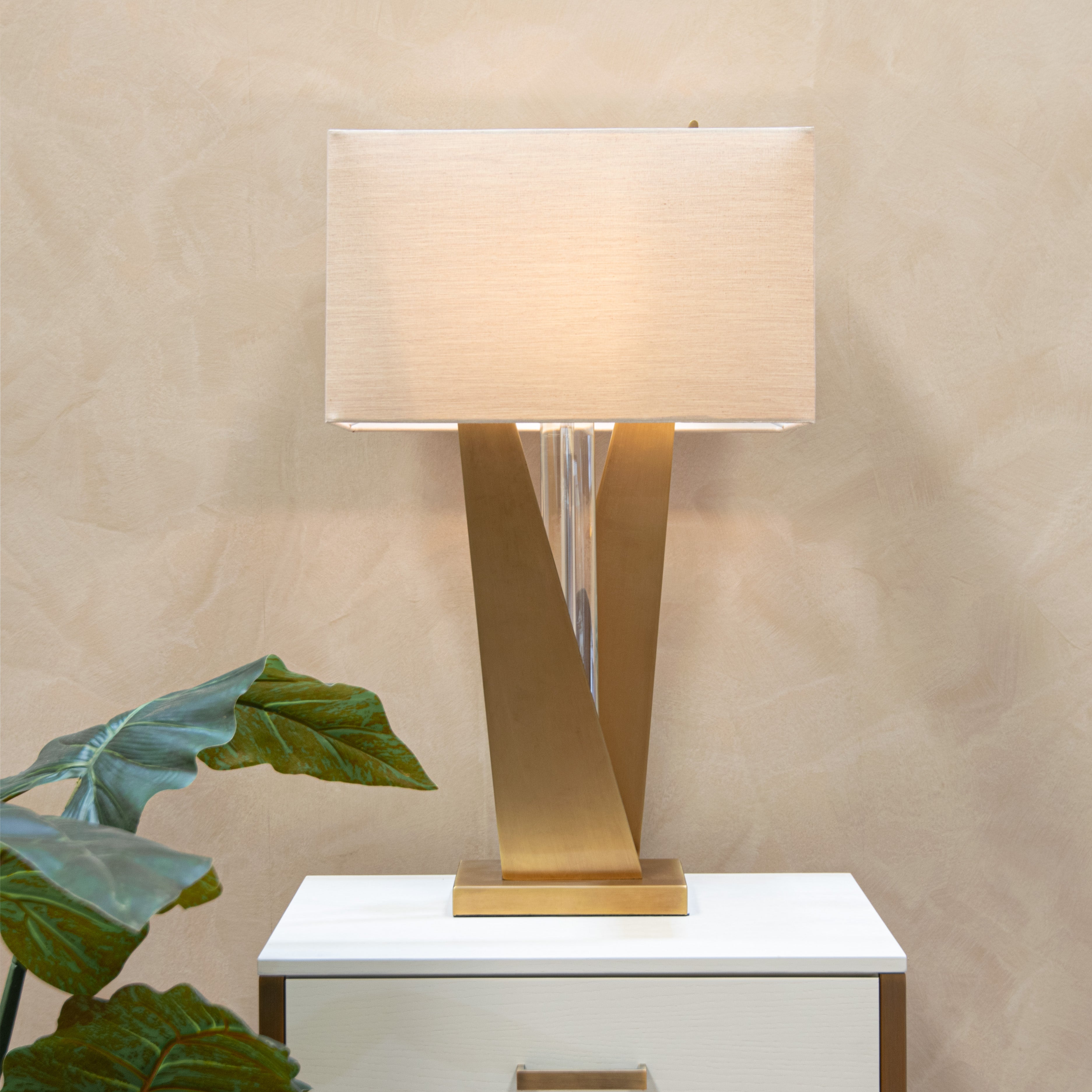 Cabra Antique Brass Table Lamp by RV Astley