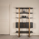 Cambon Dark Coffee 4 Door 4 Shelf Display Unit by Richmond Interiors