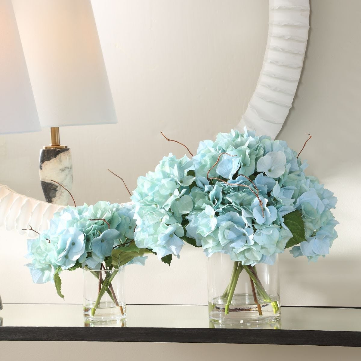 Tranquil Blooms In Glass Vases Set of 2 by Uttermost