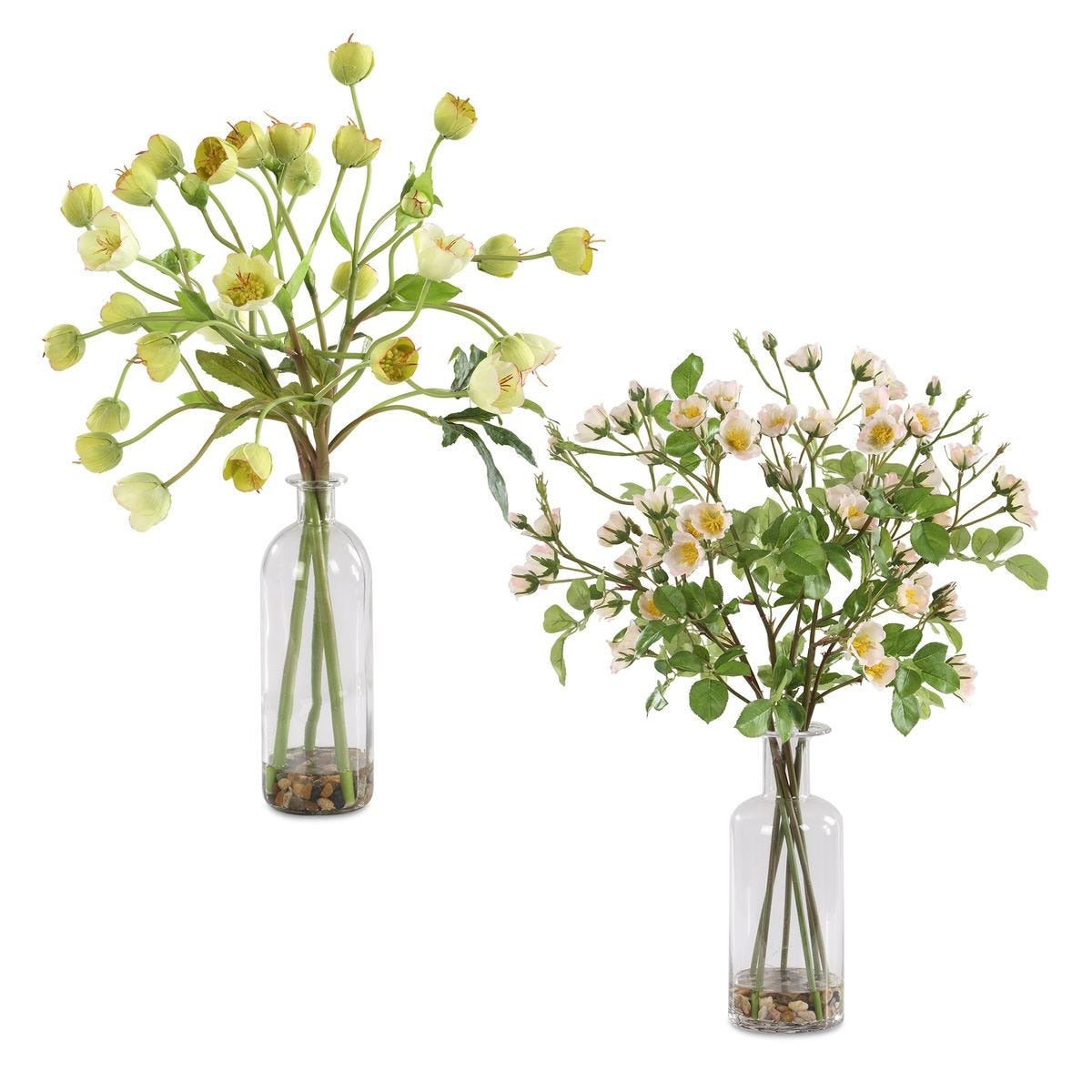 Tranquility Lenten Rose Bouquets Set of 2 by Uttermost