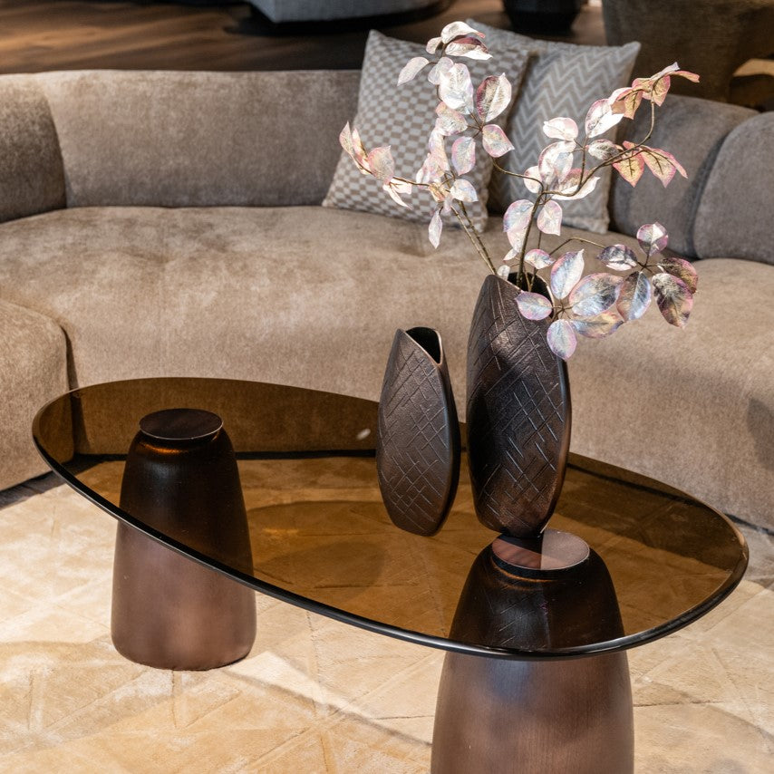 Hayden Bronze Oval Coffee Table by Richmond Interiors